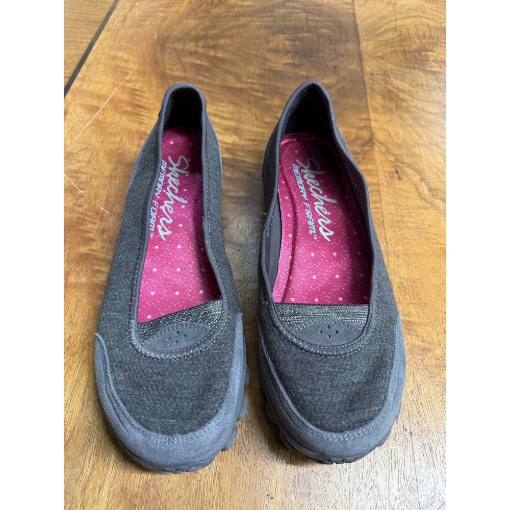 Skechers Women's 85 Gray EZ Flex Chasing Dreams Memory Foam‎ 22785 Shoes Flat